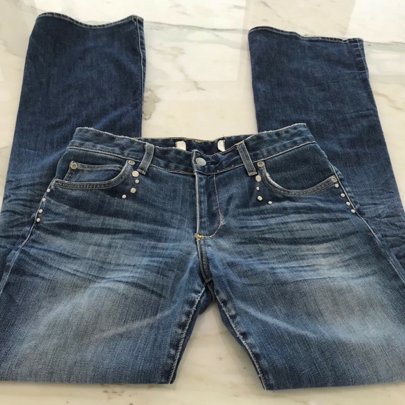 PAPER DENIM CLOTH BOOTCUT STUDDED JEANS SIZEZ 27 - Picture 6 of 12